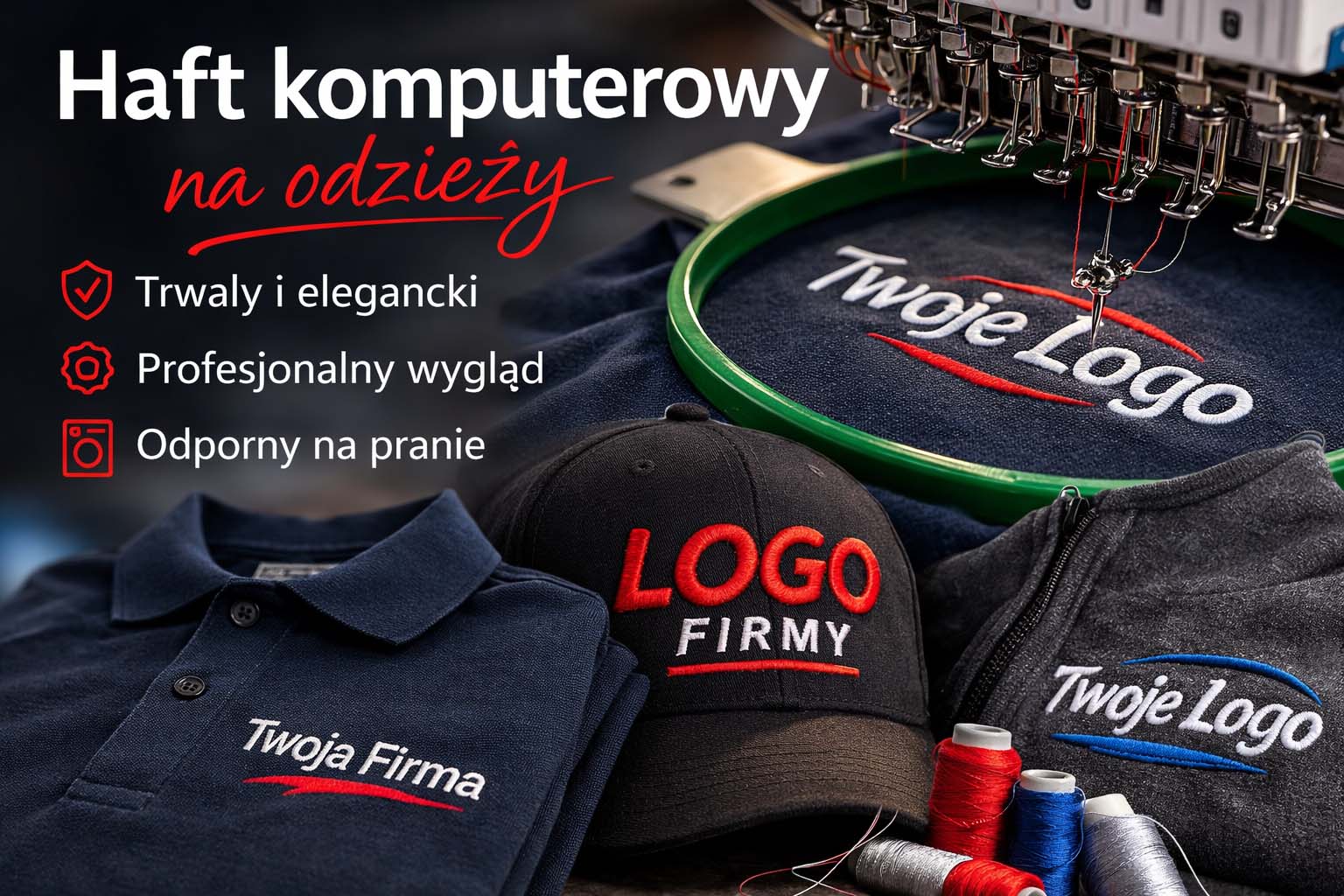 Haft komputerowy na odzieży